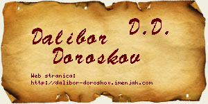 Dalibor Doroškov vizit kartica